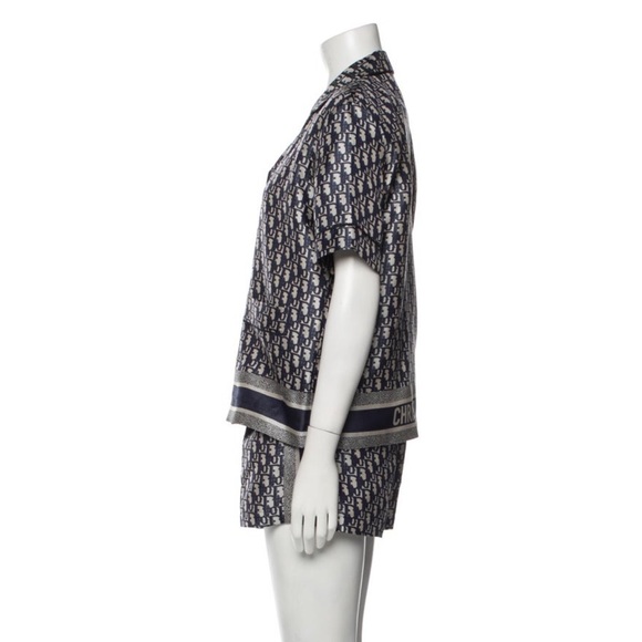 ‼️‼️PRICE FIRM‼️‼️ DIOR CHEZ MOI Oblique Silk Twill Set of Shorts &Top Size 40 - Picture 2 of 7